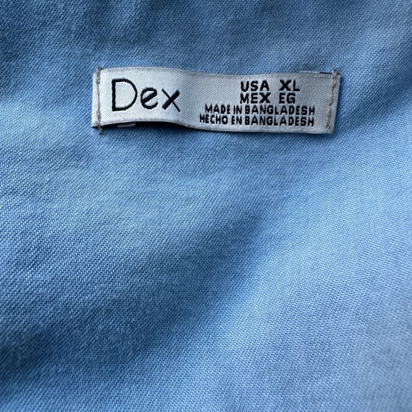 Dex | Light Blue Tencel Jumpsuit | Sleeveless Button-Front Resortwear One-Piece - Picture 9 of 9